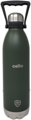 cello Duro Tuff Steel swift 1800 ml 1800 ml Flask(Pack of 1, Green, Steel)