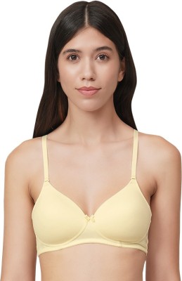 Amante Smooth Charm Women T-Shirt Lightly Padded Bra(Yellow)