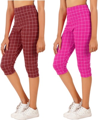 Eazy Trendz Women Maroon, Pink Capri