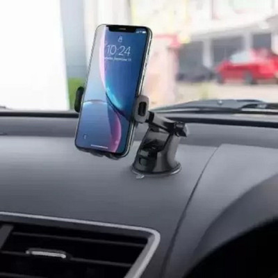 DEKIYANZ Car Mobile Holder for Windshield, Dashboard(Black)