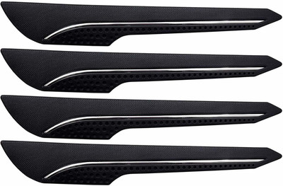 VRT Rubber Car Bumper Guard(Black, Pack of 4, Universal For Car, Universal For Car)