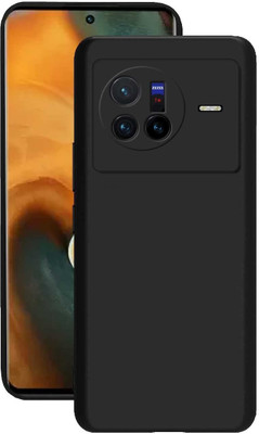 S-Softline Back Cover for Vivo X80, inner Soft Microfiber Cloth Cushion Lining shock-absorbent/scratch resistant(Black, Silicon)