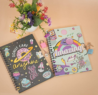 AMANVANI unicorn A5 Diary ruled 60 Pages(Multicolor)