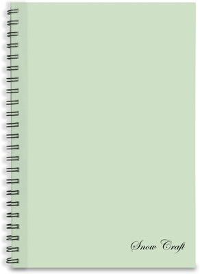 snow crafts Wiro Bound A4 Notebook Single ruled 100 Pages(Mint green)