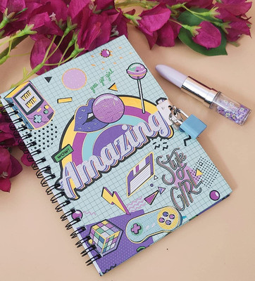 Tera13 unicorn A5 Diary ruled 60 Pages(Multicolor, Pack of 2)
