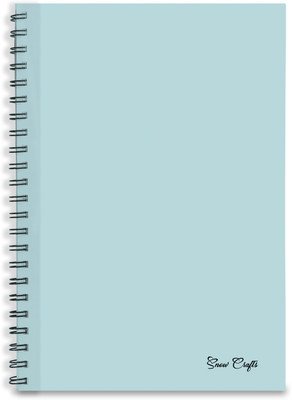 snow crafts Wiro Bound A4 Notebook Single ruled 100 Pages(Pastel blue)