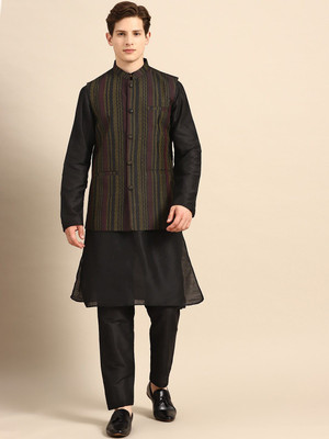 ANOUK Men Kurta Pyjama Ethnic Jacket Set