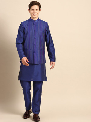 ANOUK Men Kurta Pyjama Ethnic Jacket Set