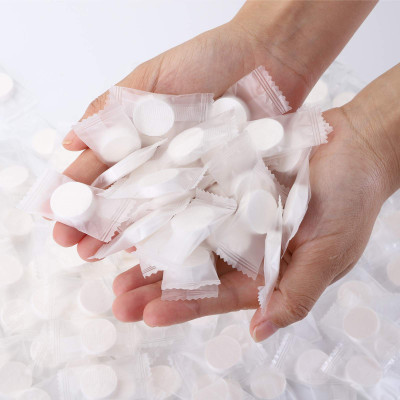 Ghelonadi Mini Compressed Towel Portable Coin Tissues Paper Disposable Towel for Travel(10 Tissues)