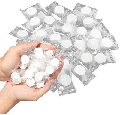 Shihen Mini Compressed Towels Portable Disposable Compressed Cotton Coin Tissue Towel(10 Tissues)