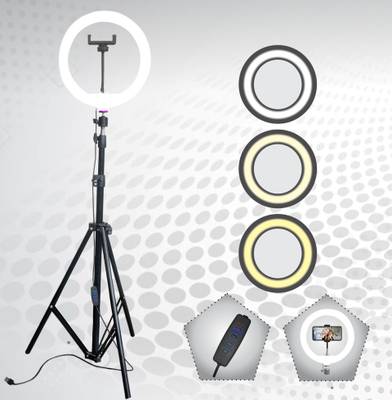 airtech LED Ring Light with Adjustable Tripod Stand and Phone Holder for Live Streaming Ring Flash