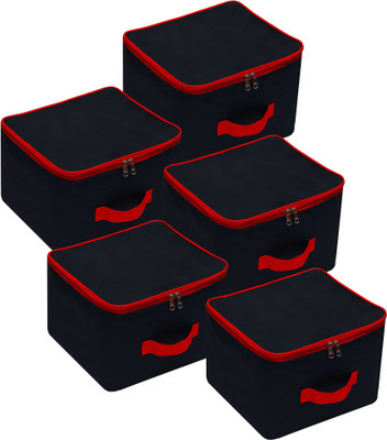 Billiondesigner Presents Presents Nylon Wardrobe Bag Underbed Moisture Proof Cloth Storage Organizer FW480_BLACK-RED_PK005(Black)