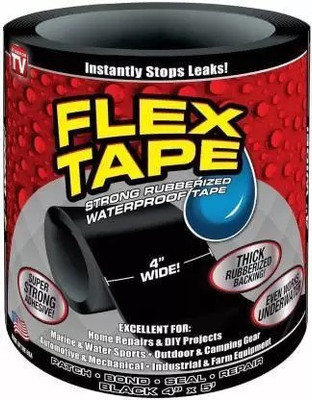 ALORNIS Rubberized Waterproof Flex seal Flex Tape Super Strong Adhesive Sealant Tape 152 cm Single Sided Tape(Black Pack of 1)