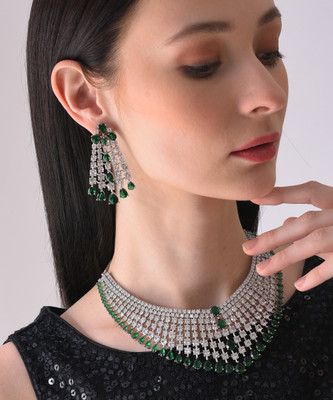 SOHI Alloy Green Jewellery Set(Pack of 2)