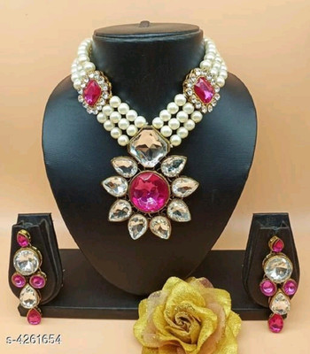 CATALYST Alloy Gold-plated Pink, White Jewellery Set(Pack of 1)