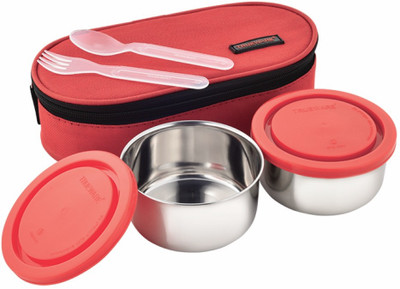 Trueware Classic Stainless Steel 2 Containers Lunch Box(1100 ml)