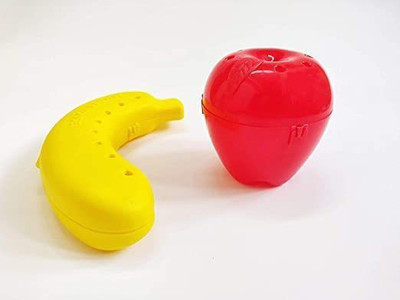 DIGSMORDEN Plastic Apple and Banana Storage Case 2 Containers Lunch Box(100 ml)