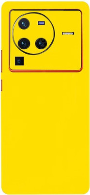 BUGGU Yellow Matte For VIVO X80 PRO Back Skin Guard, VIVO X 80 PRO Mobile Skin(Yellow Matte Skin With High Matte Finish.)