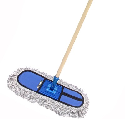 KUROXO Cotton Pad(18-Inch) Wet and Dry with 4 Feet Long Handle 18 INCH Flat Mop(Multicolor)