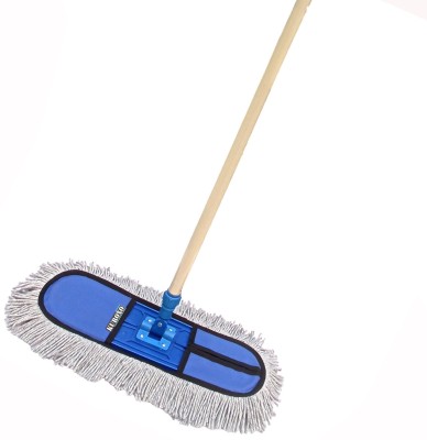 KUROXO (18-Inch) Wet and Dry with 4 Feet Long Handle with 360 Degree Movement Flat Mop(Blue)