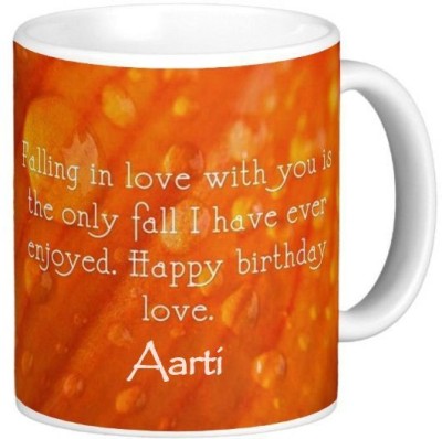 GNS Happy Birthday Aarti Quotes 080 Ceramic Coffee Mug(325 ml)