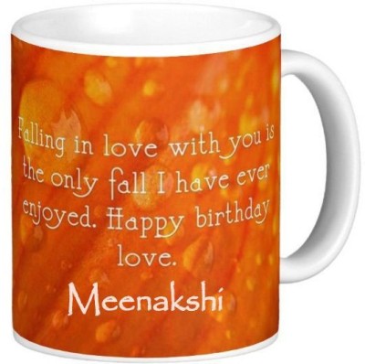 GNS Happy Birthday Meenakshi Quotes 080 Ceramic Coffee Mug(325 ml)