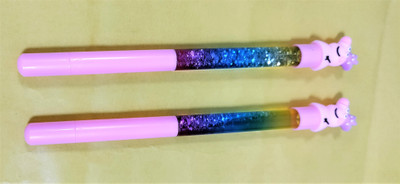 Paper Bear Peppa PEN Gel Pen(Pack of 2, Ink Color - Blue, Black)