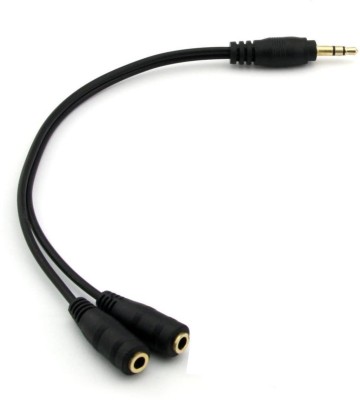 TAAPSEE Black 3.5mm Jack 1 Male to 2 Female Stereo Headphone Earphone Jack Y Splitter Phone Converter(All)