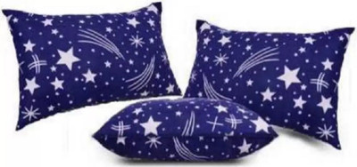 THE COSMO Microfibre Solid Sleeping Pillow Pack of 3(Blue)