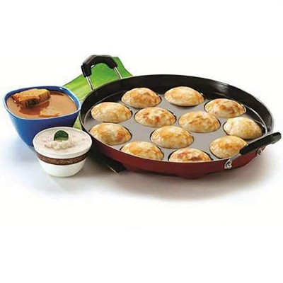 HM EVOTEK 12-Cavity Appam Pongal Gabgotta Paniram Panikarnikka Pancake Modual H-31 Appachatty with Lid 0.125 L capacity 23 cm diameter(Aluminium, Non-stick)