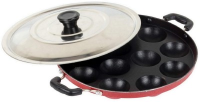 HM EVOTEK 12-Cavity Appam Pongal Gabgotta Paniram Panikarnikka Pancake Modual H-303 Handi 0.125 L with Lid(Aluminium, Non-stick)