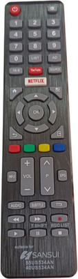 Akshita 55US534AN/40US534AN TV Compatible For Smart TV LED LCD TV Remote Control SANSUI Remote Controller(Black)