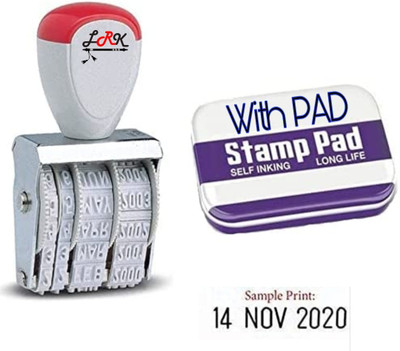 LRK Date Stamp white Pad DATER(35mm, Blue)