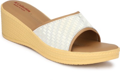 K-Collection Women Gold Wedges