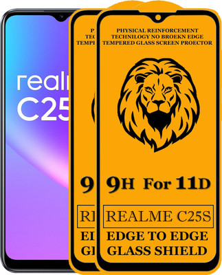 SEVEN7STAR Edge To Edge Tempered Glass for Realme C25s(Pack of 2)
