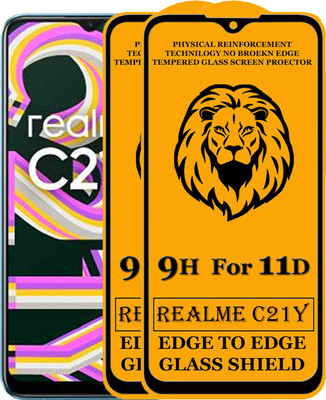 Dream Edge To Edge Tempered Glass for Realme C21Y (Anti-Fingerprint,Zero Bubble,9H Hardness)(Pack of 2)