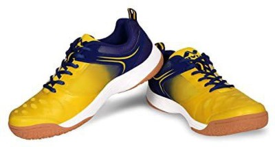 NIVIA NIVIA HY COURT 2.0 Badminton Shoes For Men(Yellow, Blue)