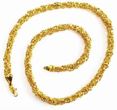 Pitaamaa Designer Fashionable Gold Plated Chain (20 INCH)Water & Sweat Proof JGS031 Gold-plated Plated Brass Chain