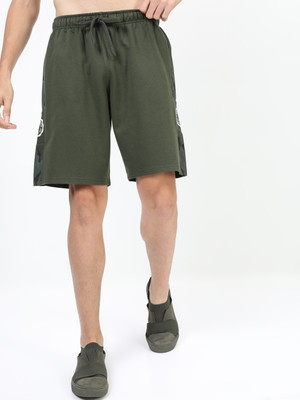 KETCH Solid Men Green Casual Shorts