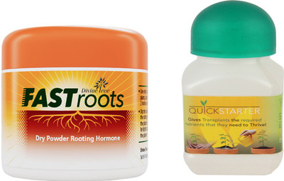 Divine Tree Fast Root Dry Powder Rooting Hormone 50 Gram & Quick Starter Planting and Transplanting Solution 100 ML For Garden Manure(0.15 kg, Powder)
