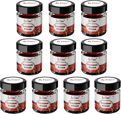 La Casa Kashmiri Saffron | Combo of 10 |Original Kesar | 0.25gx10(10 x 0.25)