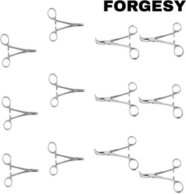 Forgesy Mosquito (set of 12) 6PC Straight & 6PC Curved Utility Forceps