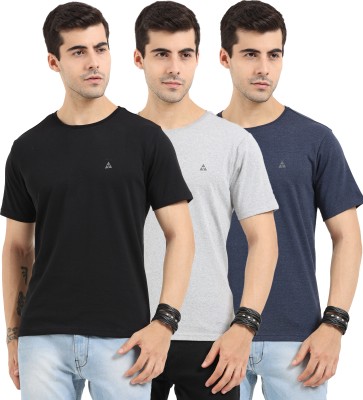 ARDEUR Solid Men Round Neck Multicolor T-Shirt