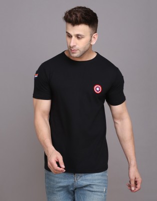 Lawful Casual Solid Men Round Neck Black T-Shirt