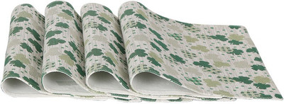 PRAKARTIK Rectangular Pack of 6 Table Placemat(Green, Cotton)