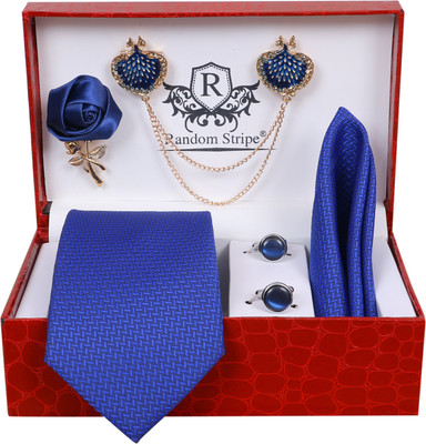 RANDOM STRIPE Self Design, Embellished Tie(Pack of 6)