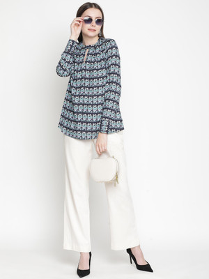 OXOLLOXO Casual Floral Print Women Multicolor Top