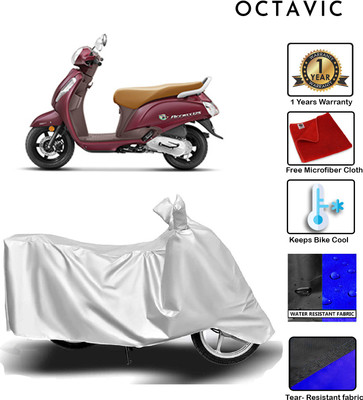 octavic Waterproof Two Wheeler Cover for Suzuki(Access SE, Silver)