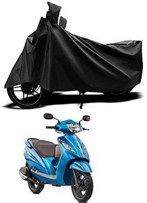 Aretas Two Wheeler Cover for TVS(Wego, Black)