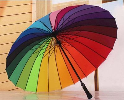 KESHAVART Rainbow Umbrella for Monsoon Multicolored Rainbow Umbrella Umbrella(Multicolor)